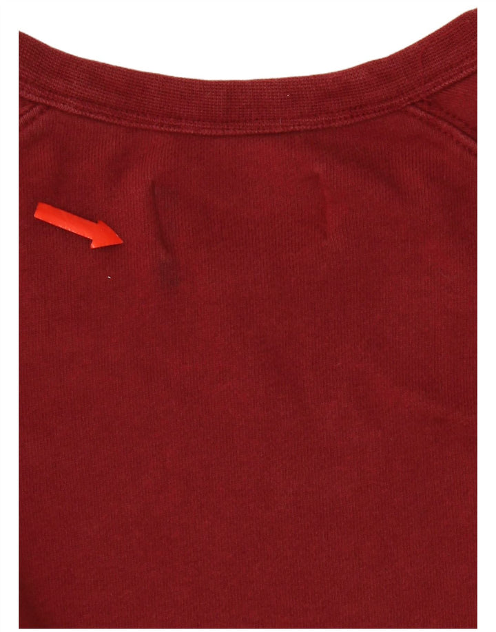 Felpa da uomo Marks & Spencer in cotone bordeaux medio