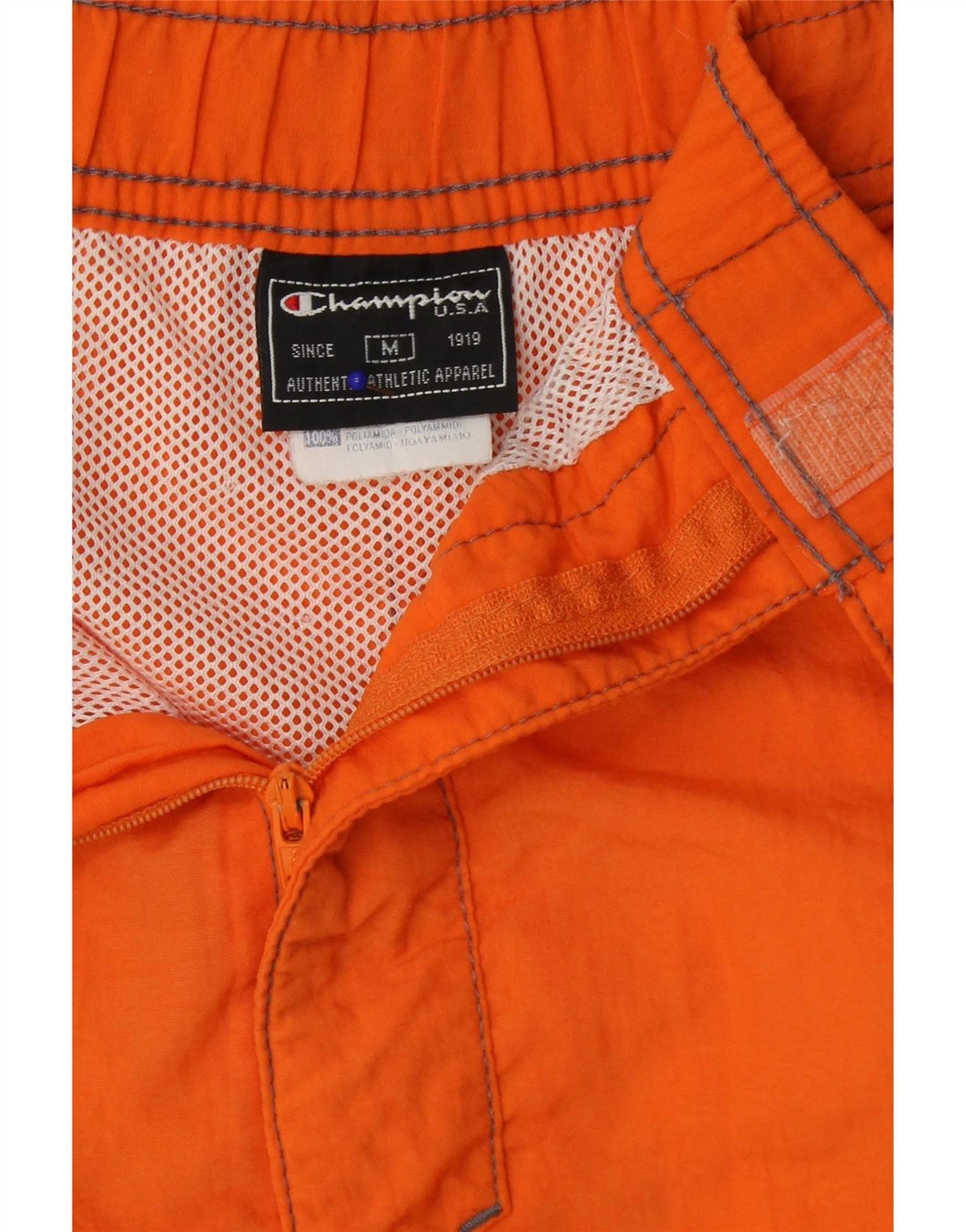 Champion Mens Swimming Shorts Medium  Orange Colourblock Polyamide