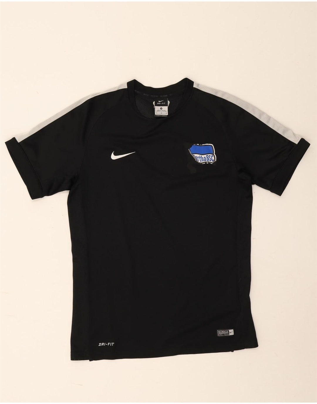 T-shirt grafica Nike da uomo Dri Fit, parte superiore in poliestere color block medio nero