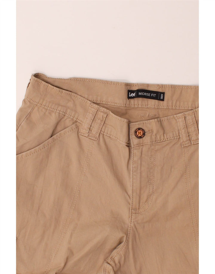 LEE Womens Mid Rise Cargo Shorts W30 Medium Beige Vintage Lee and Second-Hand Lee from Messina Hembry 