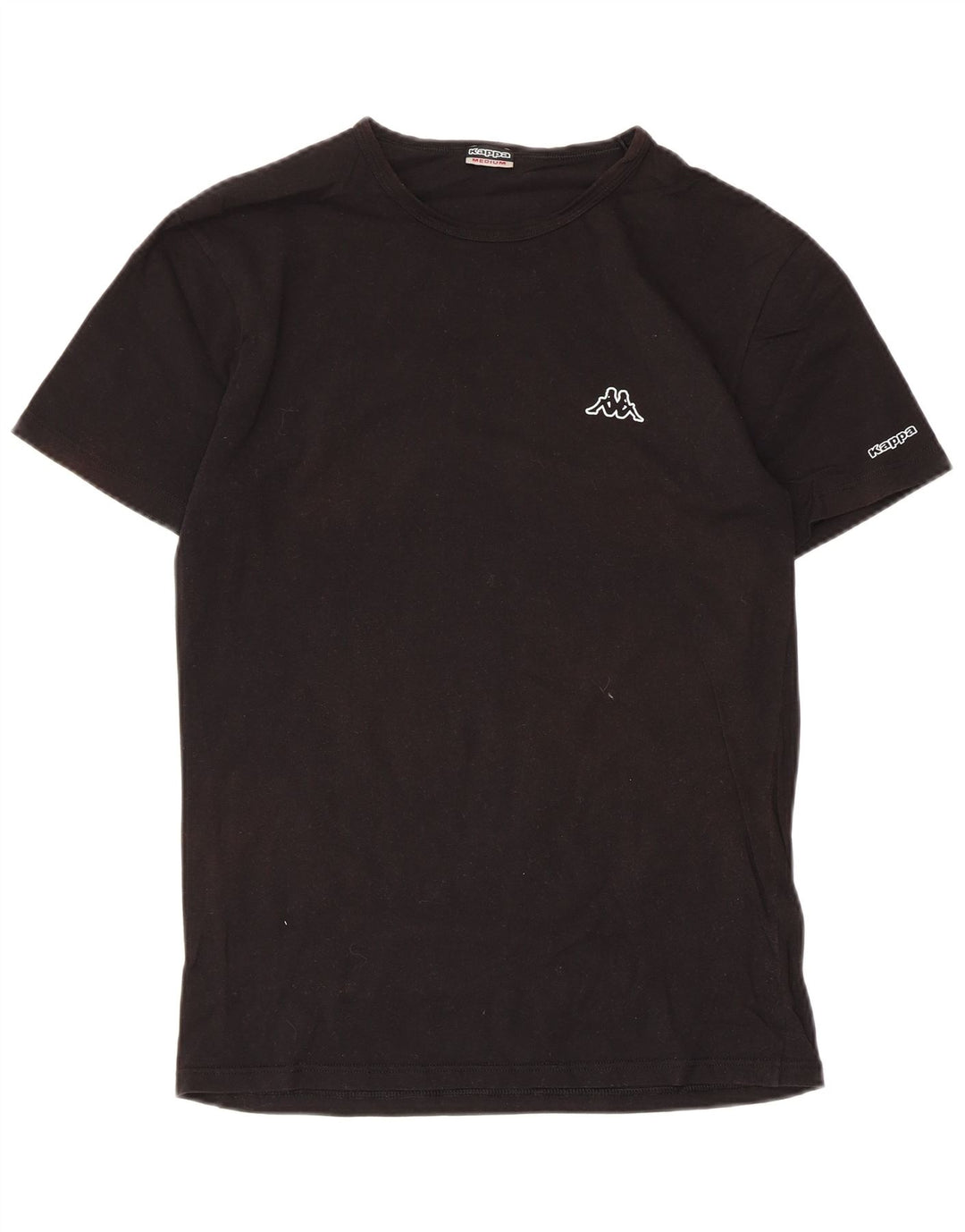 Kappa Mens T-Shirt Top Medium Black Cotton
