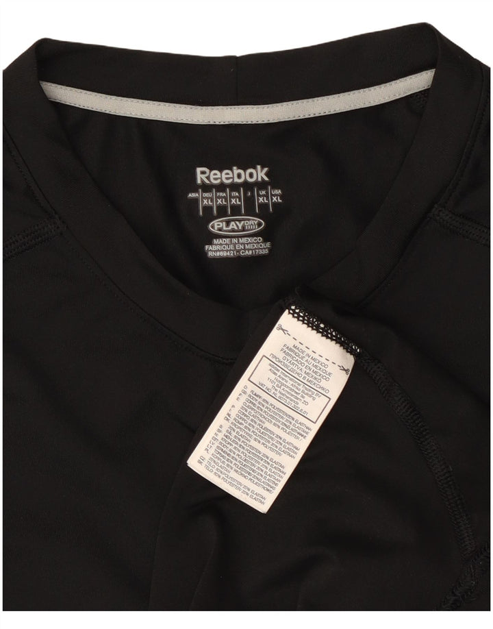 Ανδρικό T-Shirt Reebok Top XL μαύρο πολυεστέρα