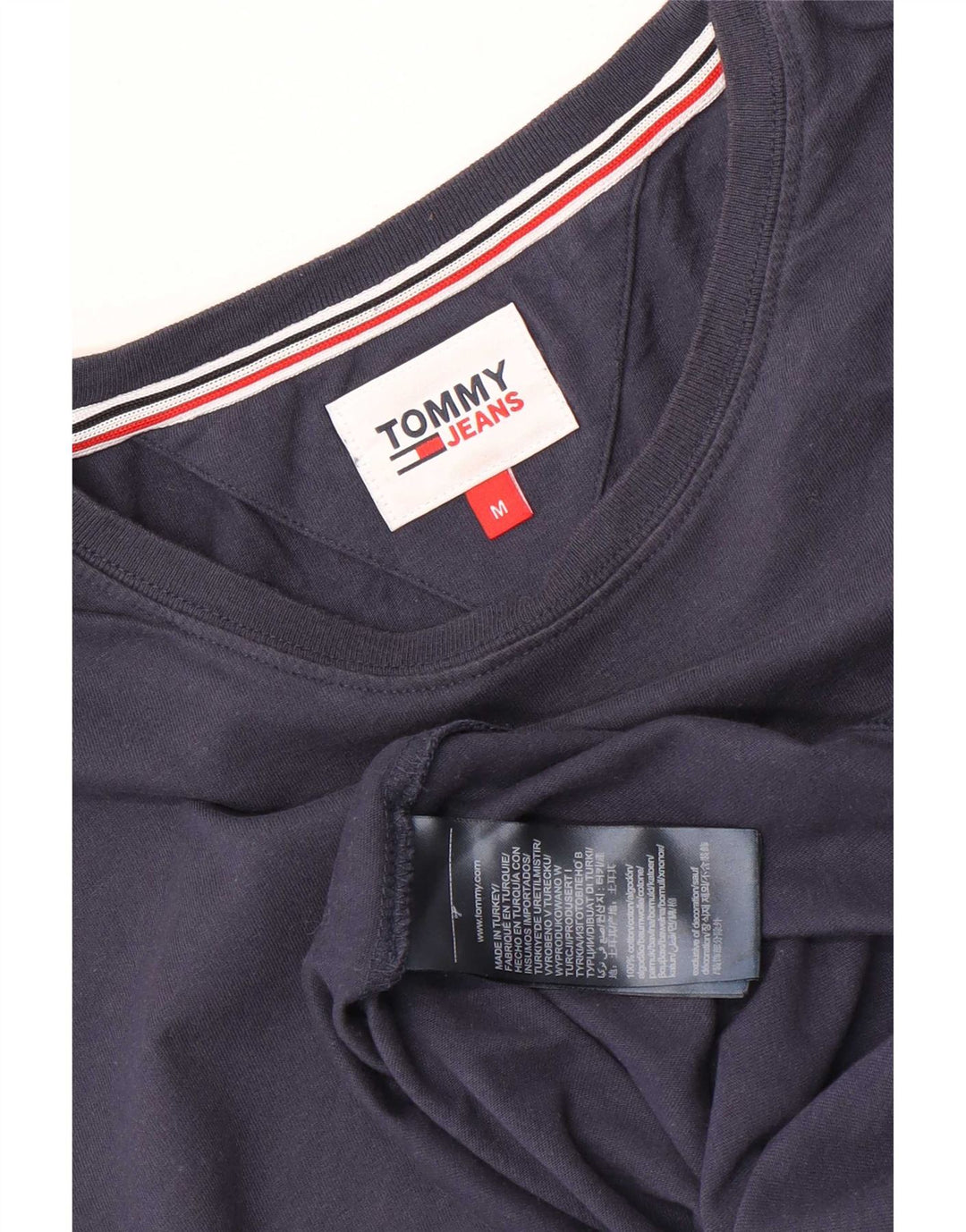 Tommy Hilfiger Mens T-Shirt Top Medium Navy Blue Cotton