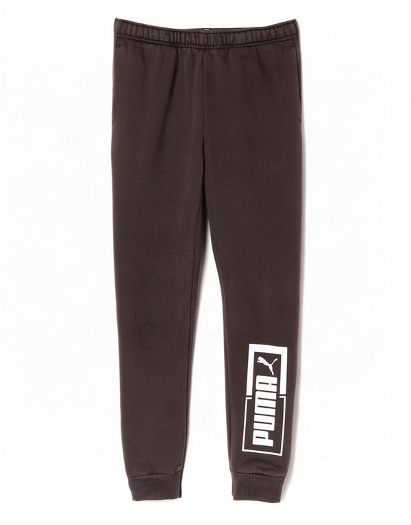 Puma Boys Graphic Tracksuit Trousers Joggers 11-12 Years Black Cotton