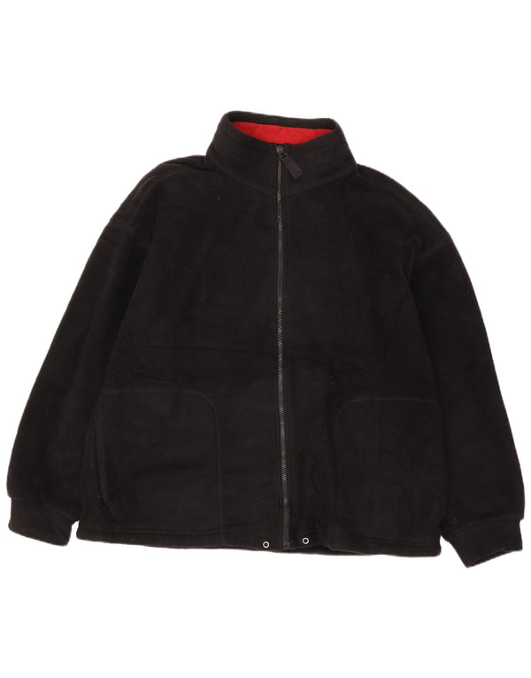Marks & Spencer Damen-Fleecejacke in Übergröße, Größe UK 16, Größe L, Schwarz, Polyester