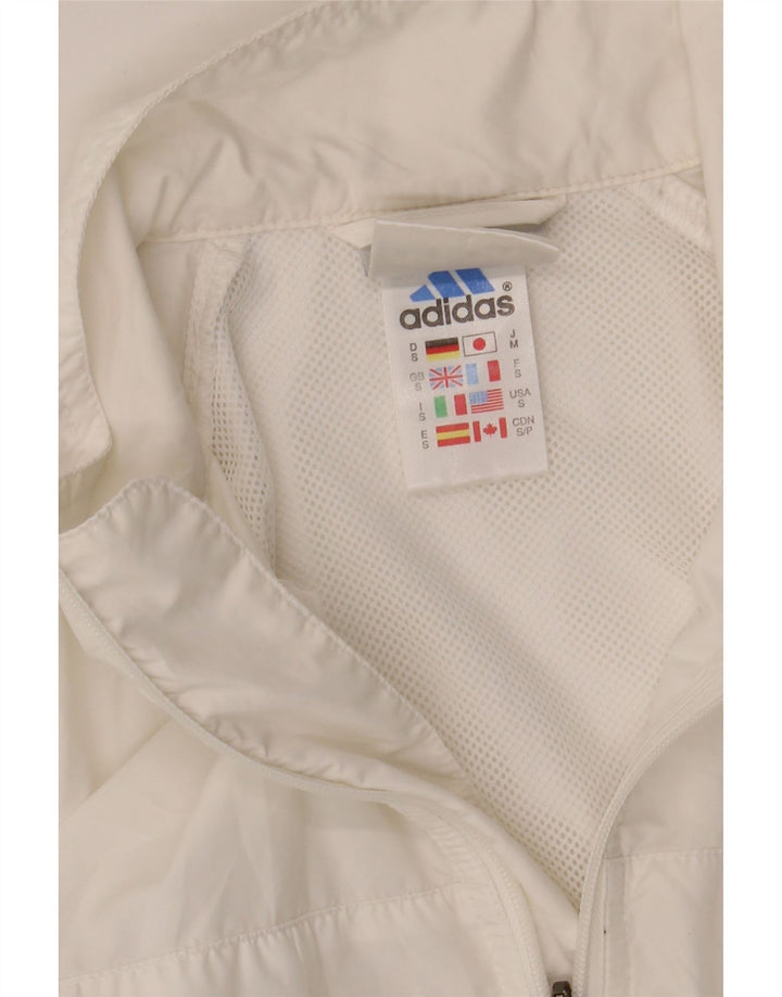 Giacca da ginnastica da uomo Adidas Small bianca in poliestere
