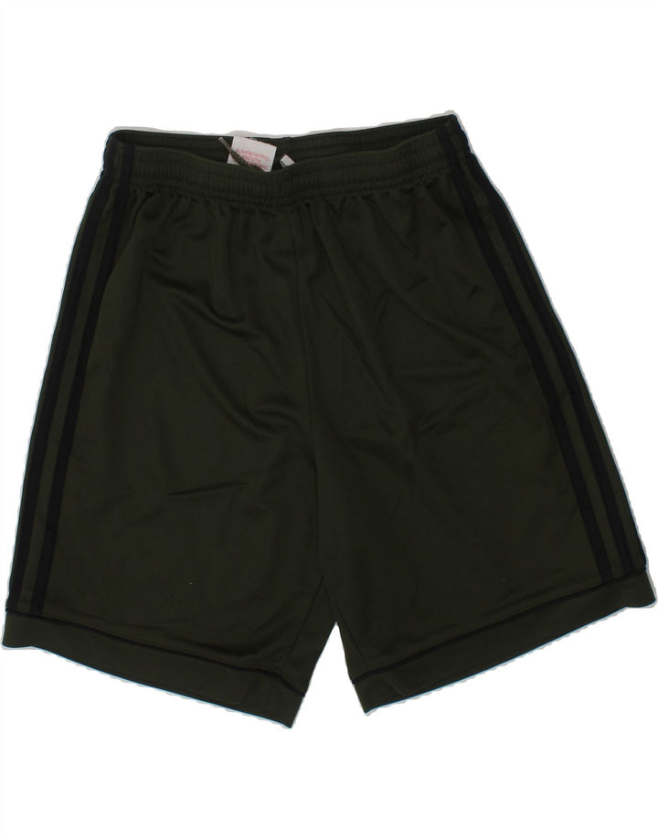 ADIDAS Boys Climalite Sport Shorts 13-14 Years  Green Polyester Vintage Adidas and Second-Hand Adidas from Messina Hembry 