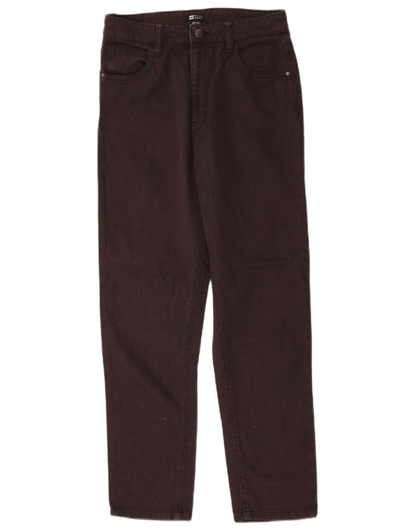 Billabong Damen Straight Jeans W28 L28 Schwarze Baumwolle