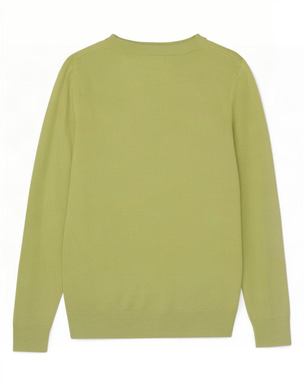 Marks & Spencer Dame Boat Neck Jumper Sweater UK 10 Small Green Acryl
