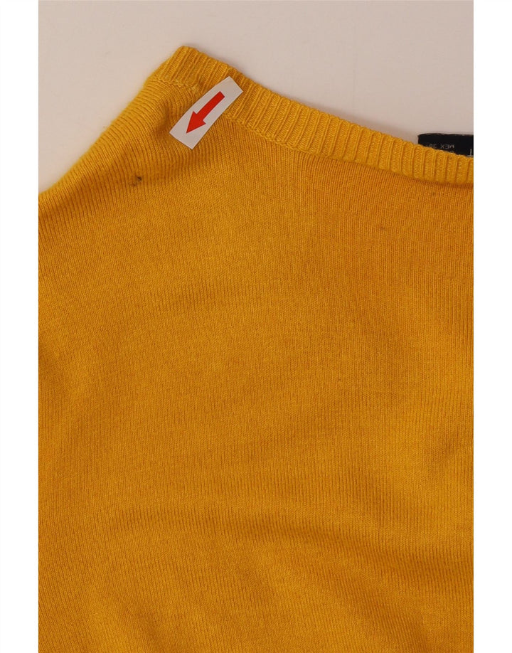 Zara Womens Cardigan Sweater UK 14 Large Yellow