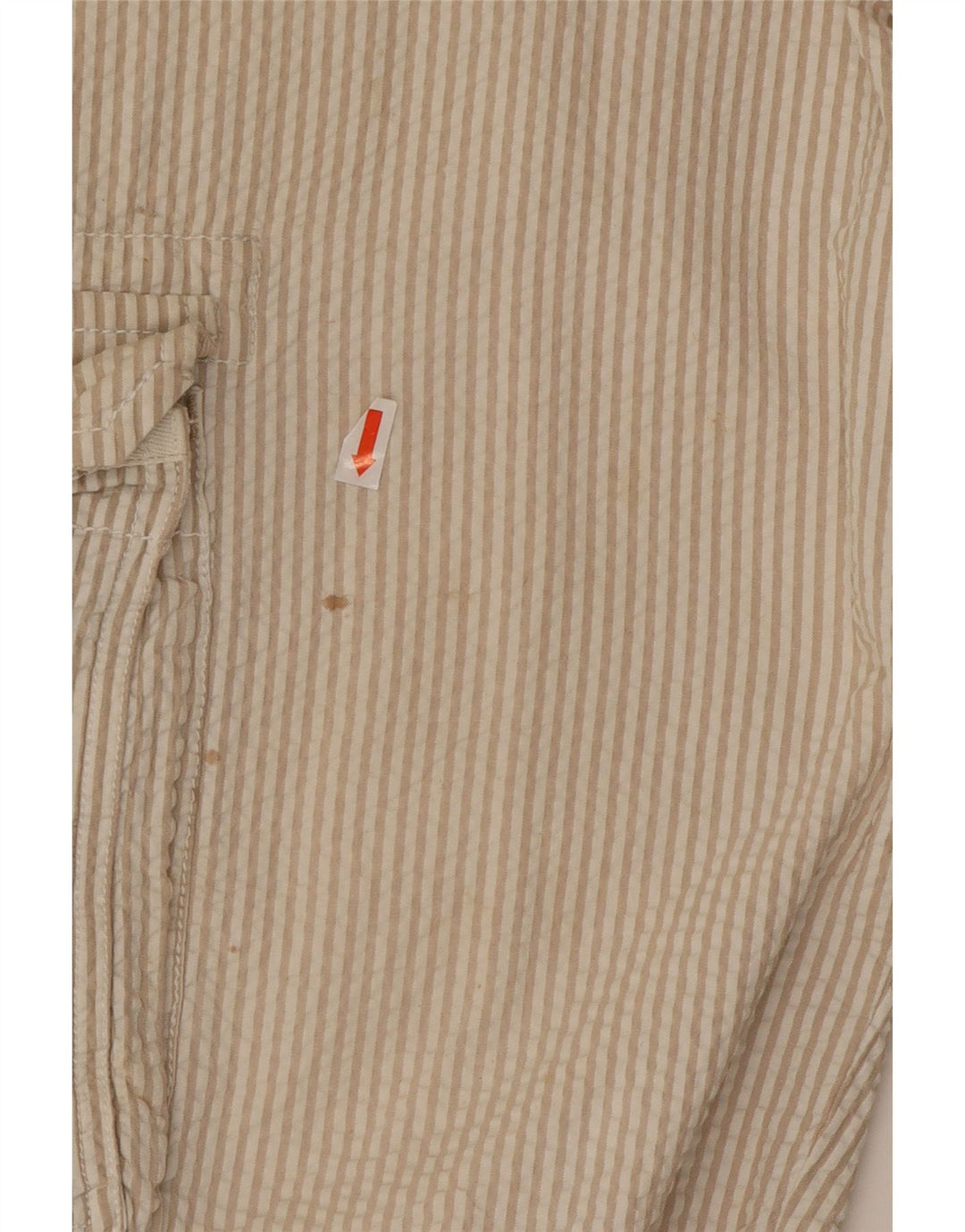 Think Pink Mens Cargo Shorts W32 Large Beige Striped Cotton