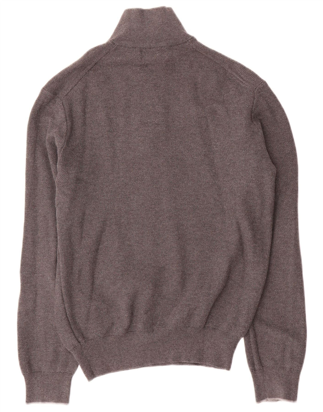 Polo Ralph Lauren Mens Zip Neck Jumper Sweater Medium Grey Cotton
