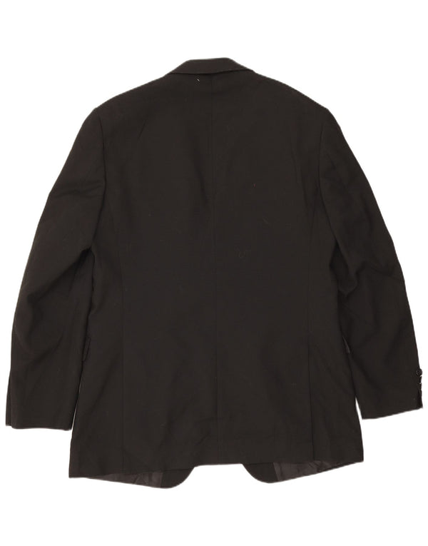 Marks & Spencer Herre 2-knaps blazerjakke UK 42 Stor sort polyester