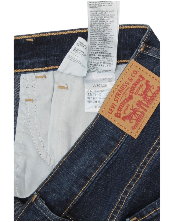 Levi's Womens Skinny Jeans W30 L28 Blue Cotton