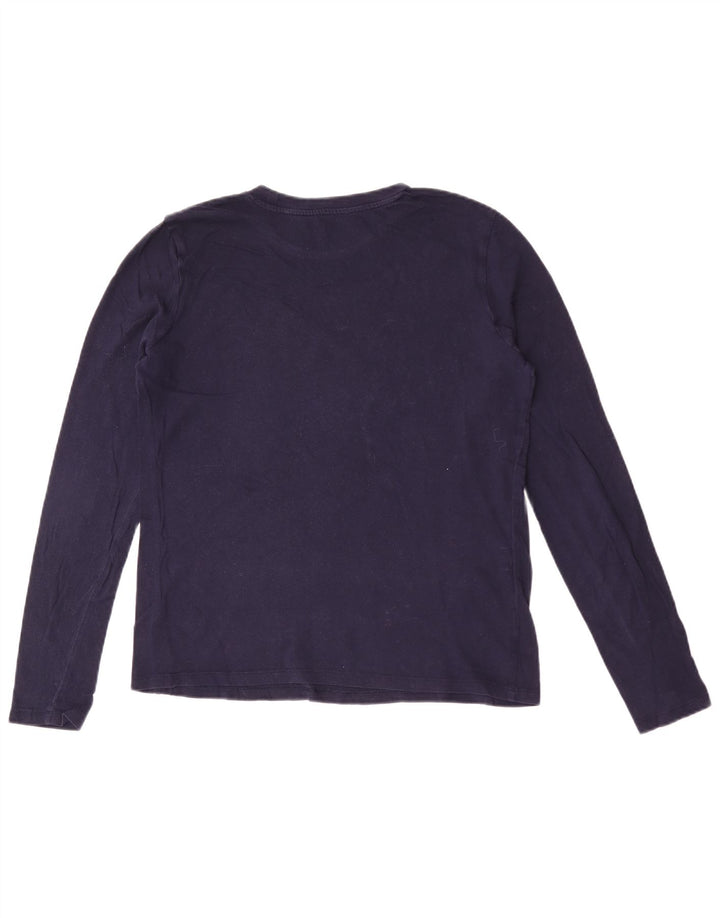 Gap Womens Graphic Top Long Sleeve UK 14 Medium Navy Blue