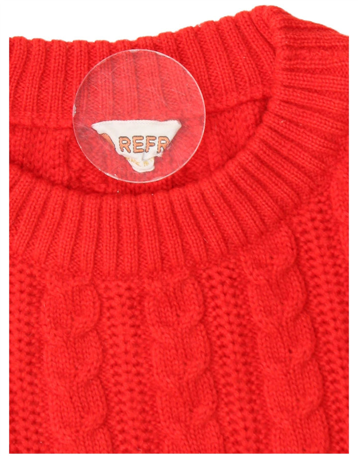 Vintage Mens Crew Neck Jumper Sweater Small Red
