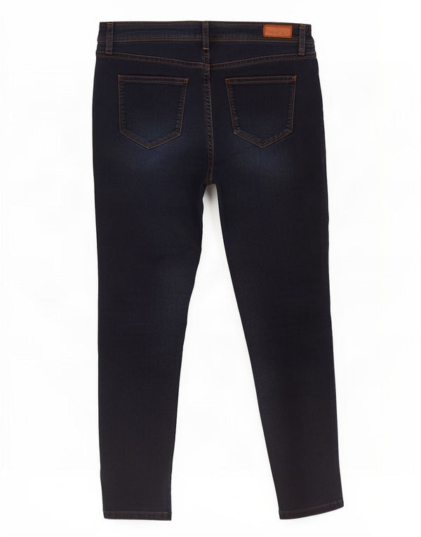 Fat Face Dame Jegging Jeans UK 12 Medium W32 L29 Marineblå Bomuld