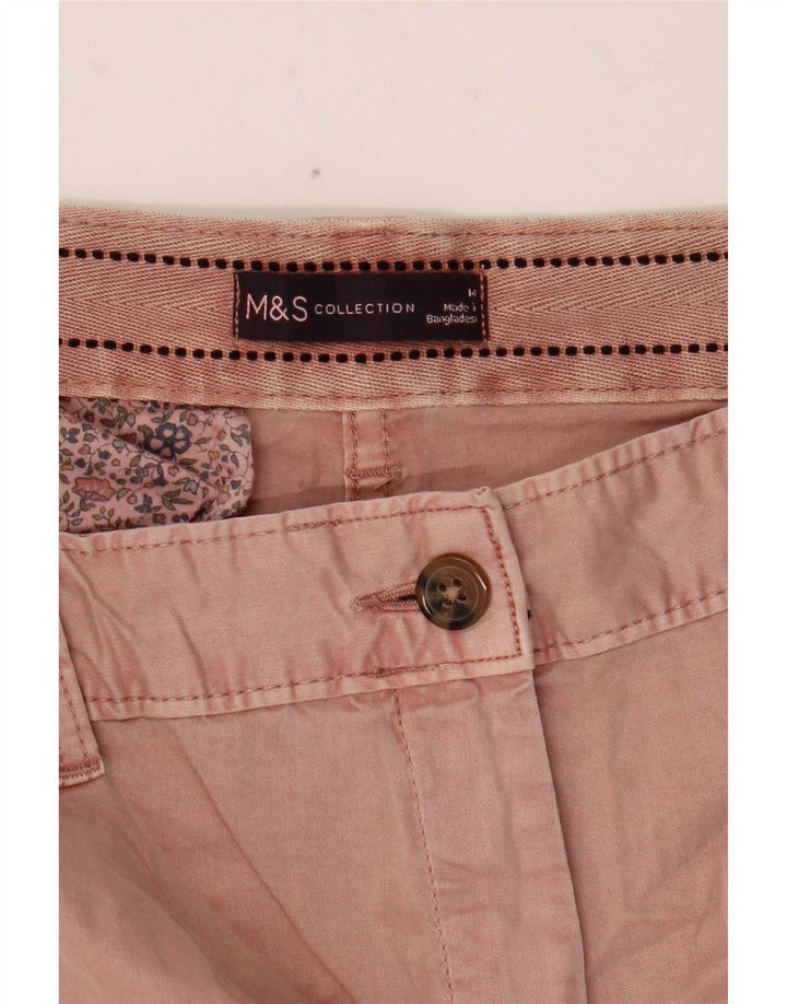 Marks & Spencer Womens Chino Shorts UK 14 Large W34  Pink