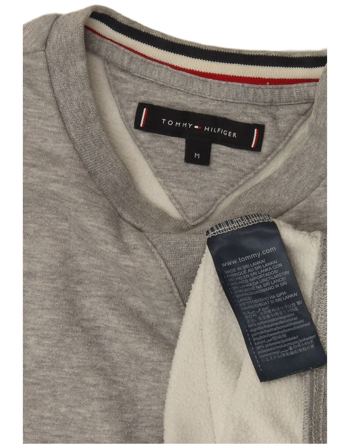 Felpa grafica da uomo Tommy Hilfiger Maglione grigio medio color block