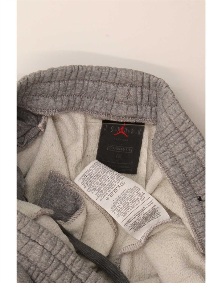 Jordan Mens Graphic Tracksuit Trousers Joggers Large Grey Flecked