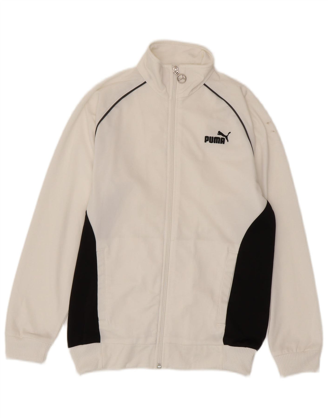 PUMA træningsdragt topjakke til piger 11-12 år Hvid Colourblock Polyester