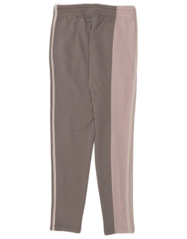 Adidas Womens Tracksuit Trousers UK 8/10 Small Grey Colourblock Polyester