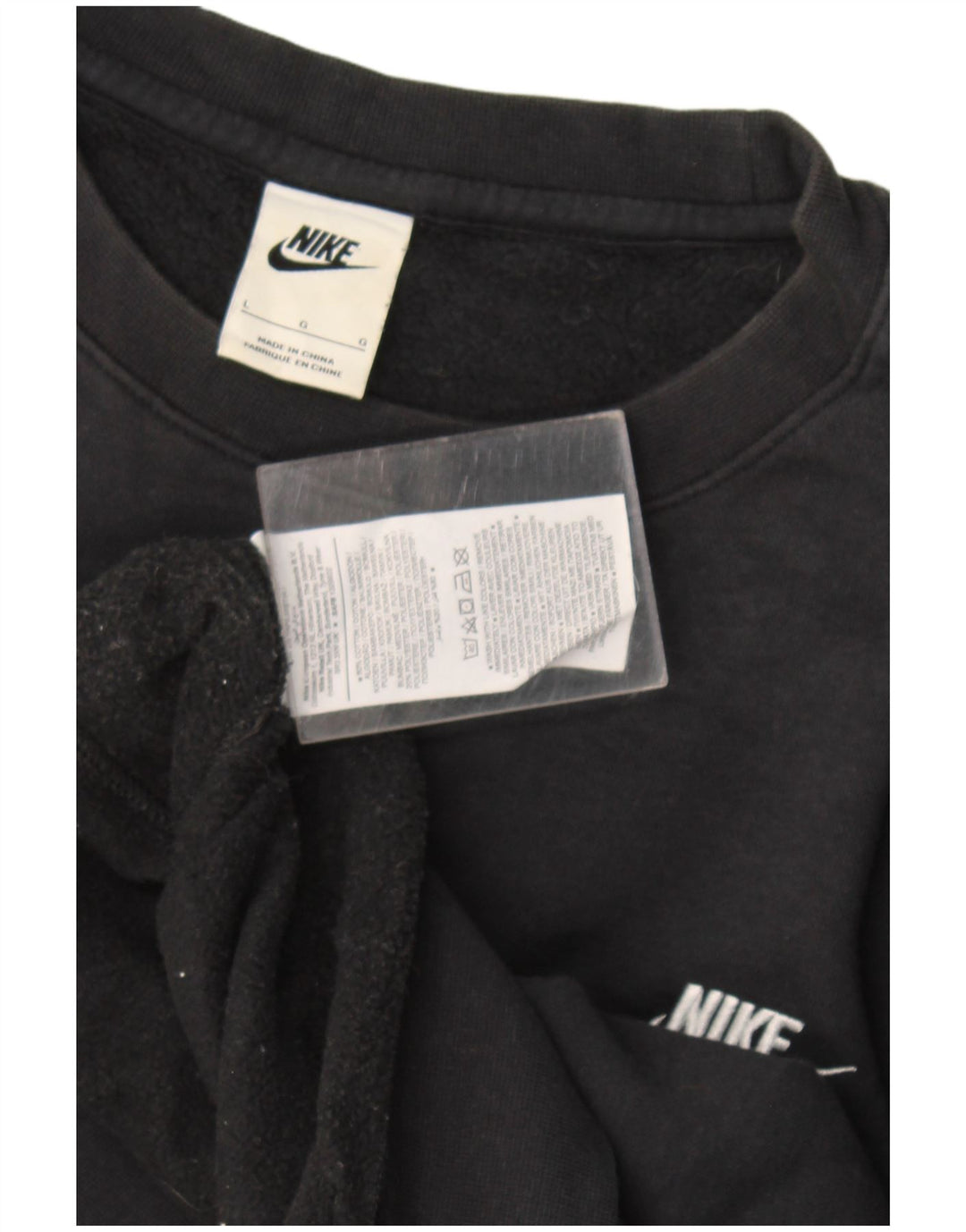Hanorac pentru bărbați Nike Pulover mare, negru, bumbac
