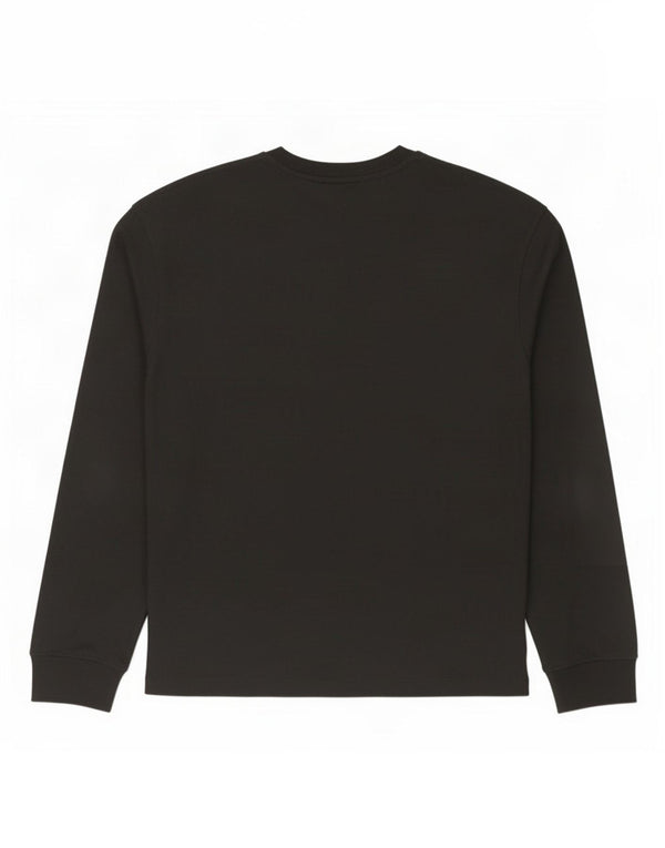 Zara Mens Top Long Sleeve Medium Black Cotton
