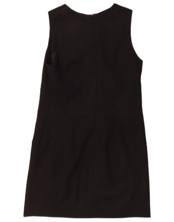 French Connection Womens Sleeveless Shift Dress UK 10 Small Black Wool