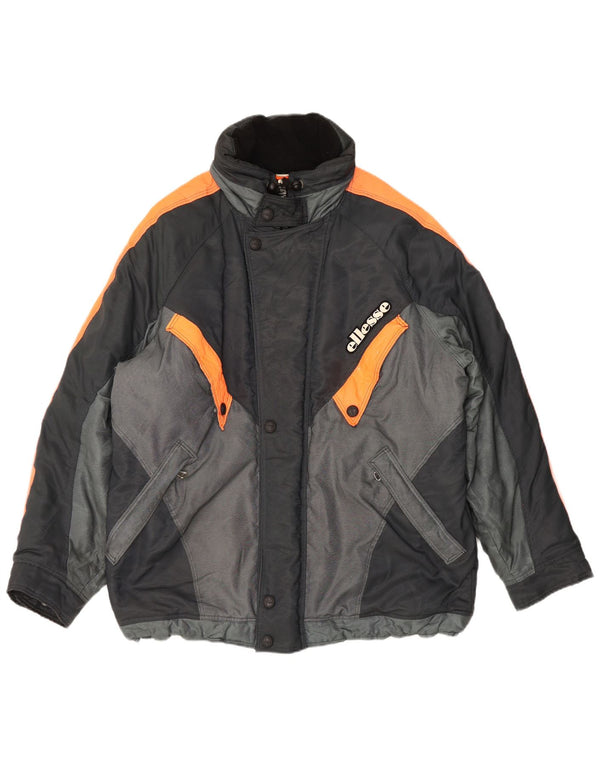 Giacca da sci da uomo dal taglio ampio Ellesse IT 50 Large Black Colourblock