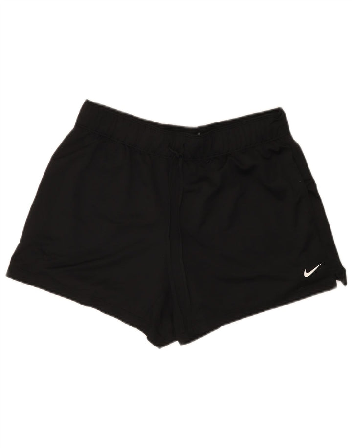 Nike Womens Dri Fit Sport Shorts UK 16 Large Black Polyester