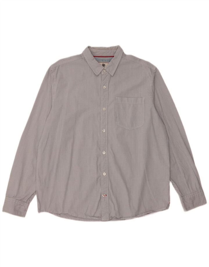 Fat Face Mens Shirt XL Blue Pinstripe