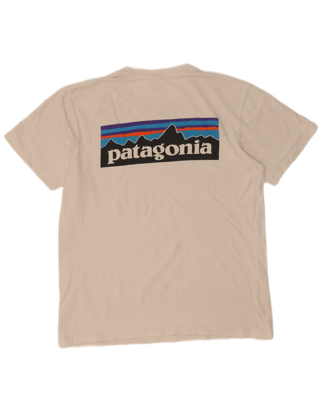 Patagonia Mens Regular Fit Graphic T-Shirt Top Medium White Cotton