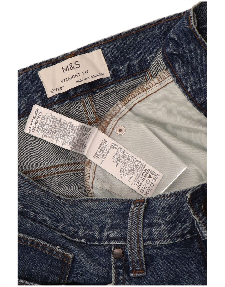 Jeans dritti da uomo Marks & Spencer W32 L29 cotone blu