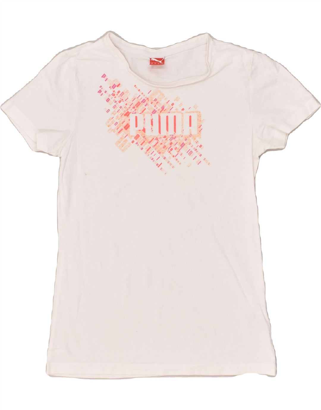 PUMA Girls Graphic T-Shirt Top 15-16 Years 2XL White | Vintage Puma | Thrift | Second-Hand Puma | Used Clothing | Messina Hembry 