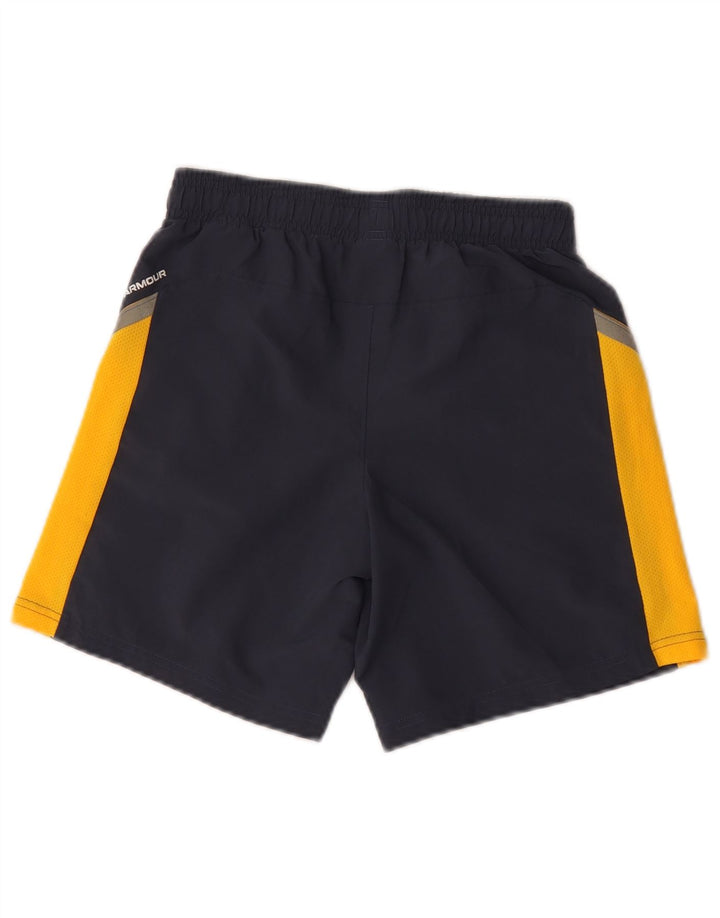Under Armour Boys Sport Shorts 9-10 Years Medium Navy Blue Colourblock