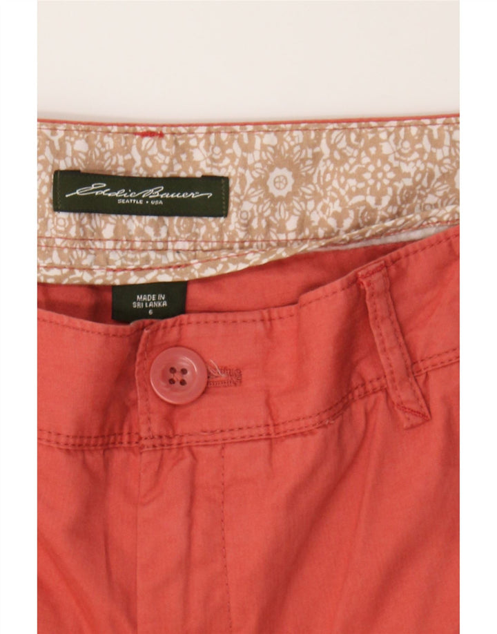 EDDIE BAUER Womens Chino Shorts US 6 Medium W30 Red Cotton Vintage Eddie Bauer and Second-Hand Eddie Bauer from Messina Hembry 
