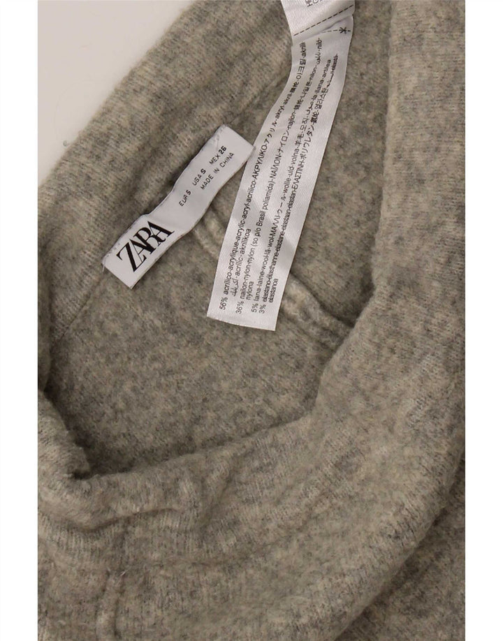 Conjunto feminino Zara de malha oversized de 2 peças UK 10 pequeno cinza acrílico
