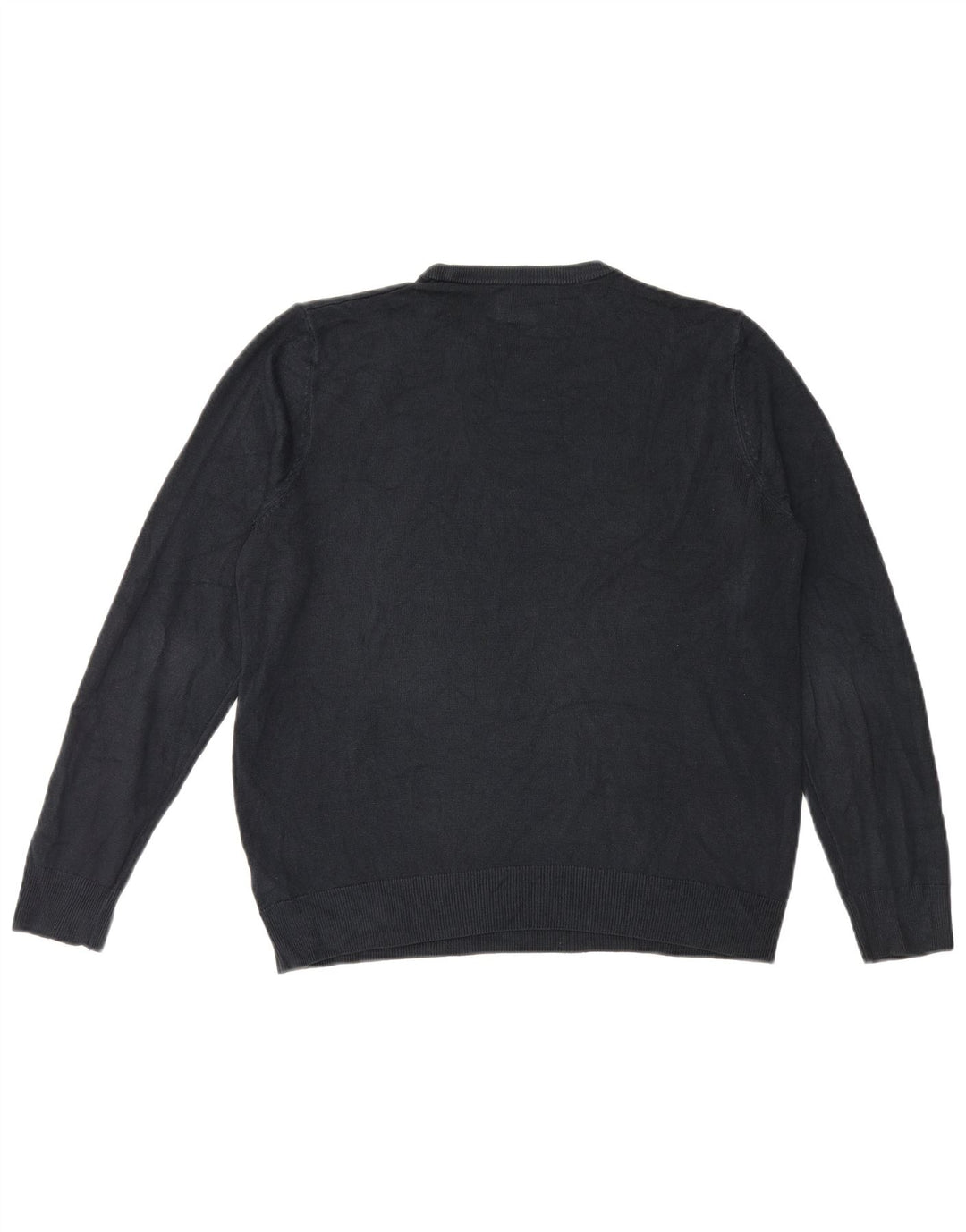 Marks & Spencer Mens Crew Neck Jumper Sweater Large Navy Blue Acrylic