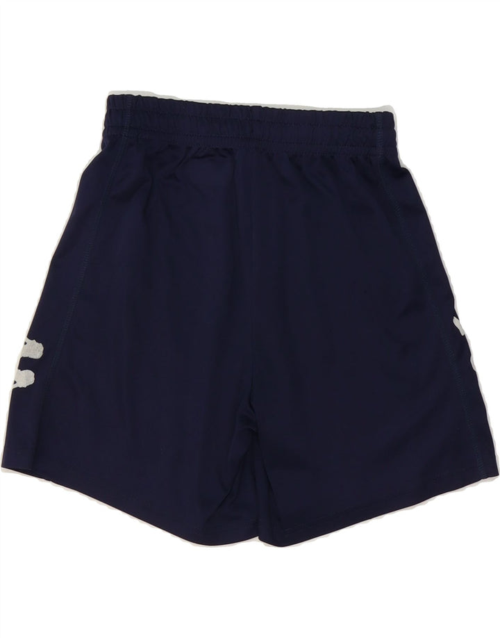 KAPPA Boys Graphic Sport Shorts 11-12 Years Navy Blue Polyester Vintage Kappa and Second-Hand Kappa from Messina Hembry 