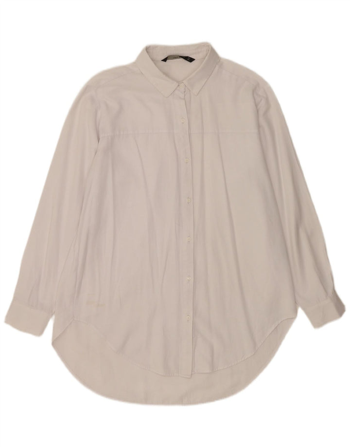 Zara Womens Shirt UK 16 Large White Cotton