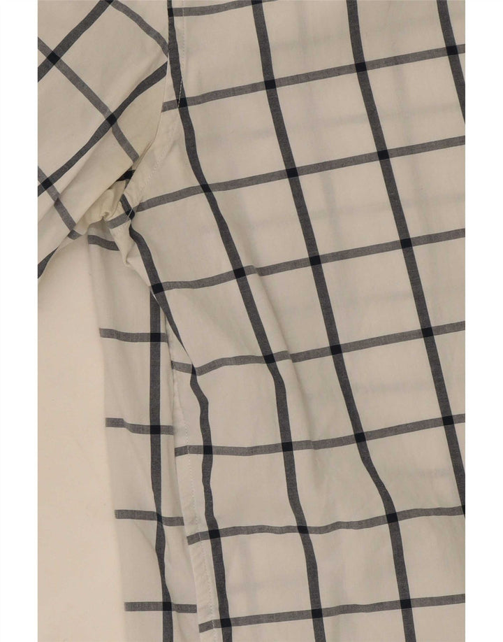 Michael Kors Chemise Slim Fit pour hommes à carreaux blancs moyens