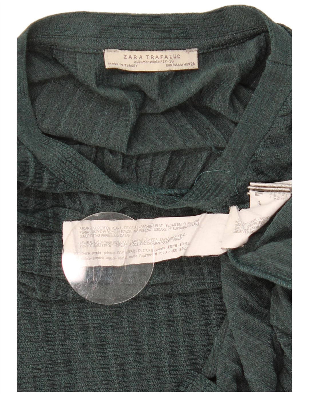 Zara Womens Trafaluc Long Sleeve Oversized Shift Dress UK 14 Medium Green