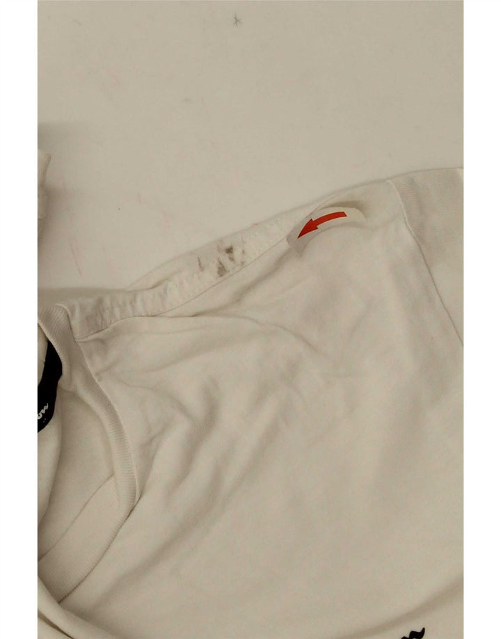 Champion Herre T-Shirt Top Medium Hvid Bomuld