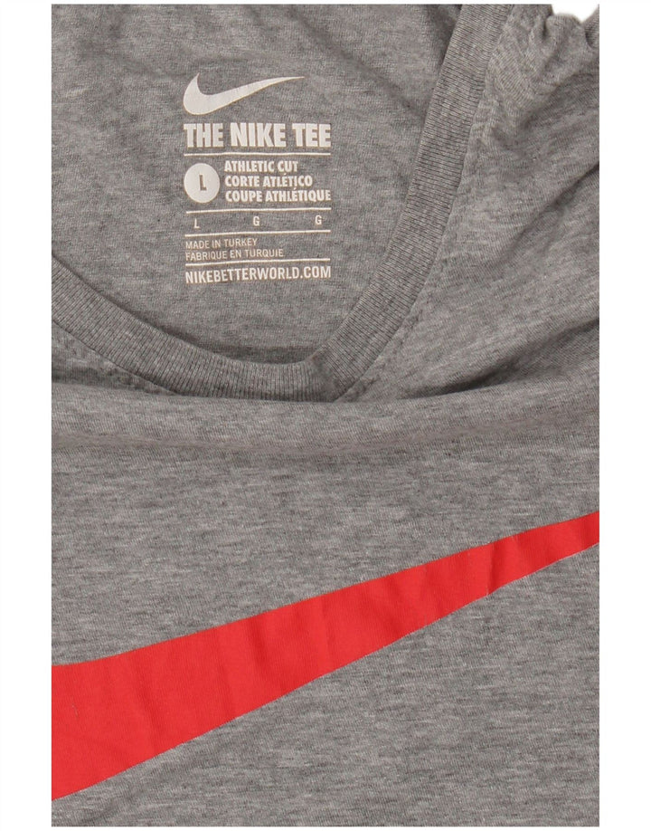 T-shirt grafica Nike da uomo con taglio atletico, taglia grande, grigia