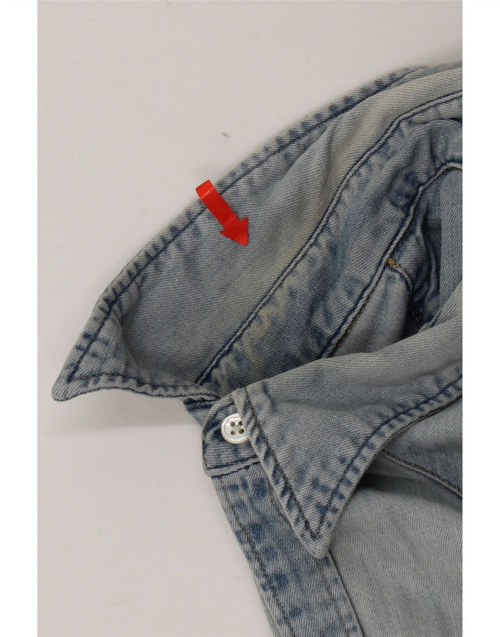 Levi's Mens Denim Shirt Medium Blue Cotton