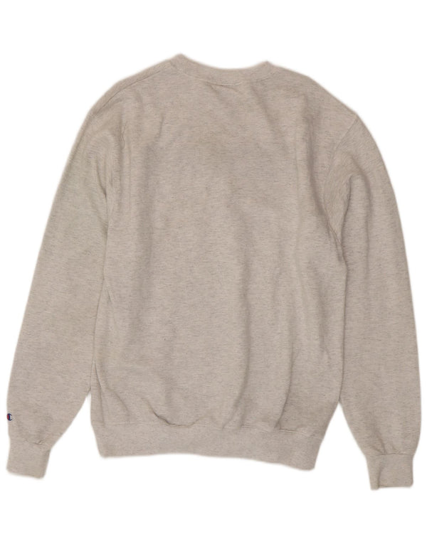 Champion Herre Grafisk Sweatshirt Jumper Medium Grå Bomuld