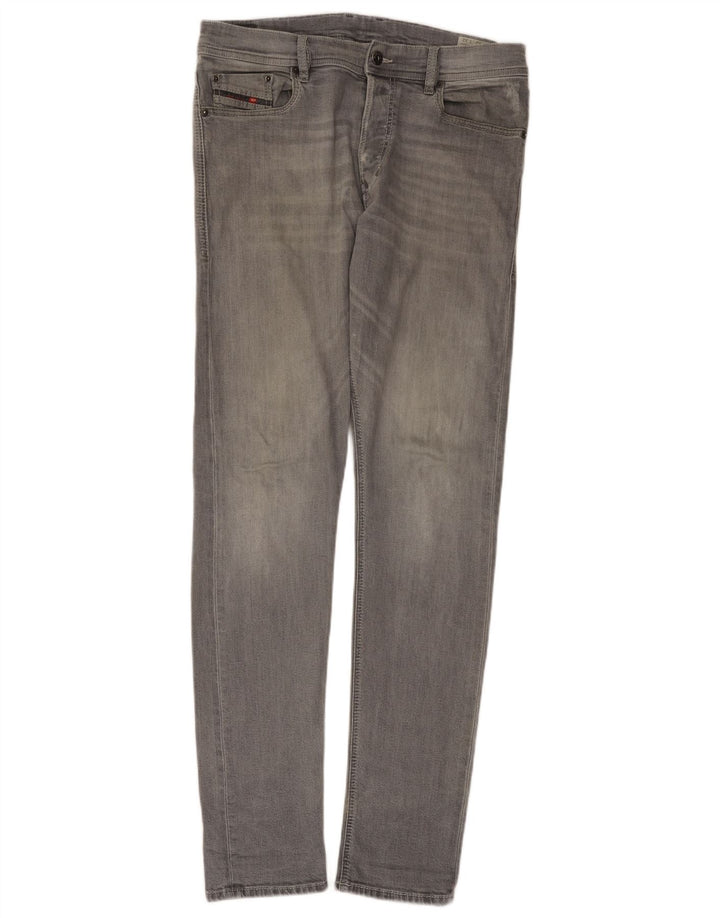 Diesel Mens Tepphar Carrot Slim Jeans W32 L32 Grey Cotton