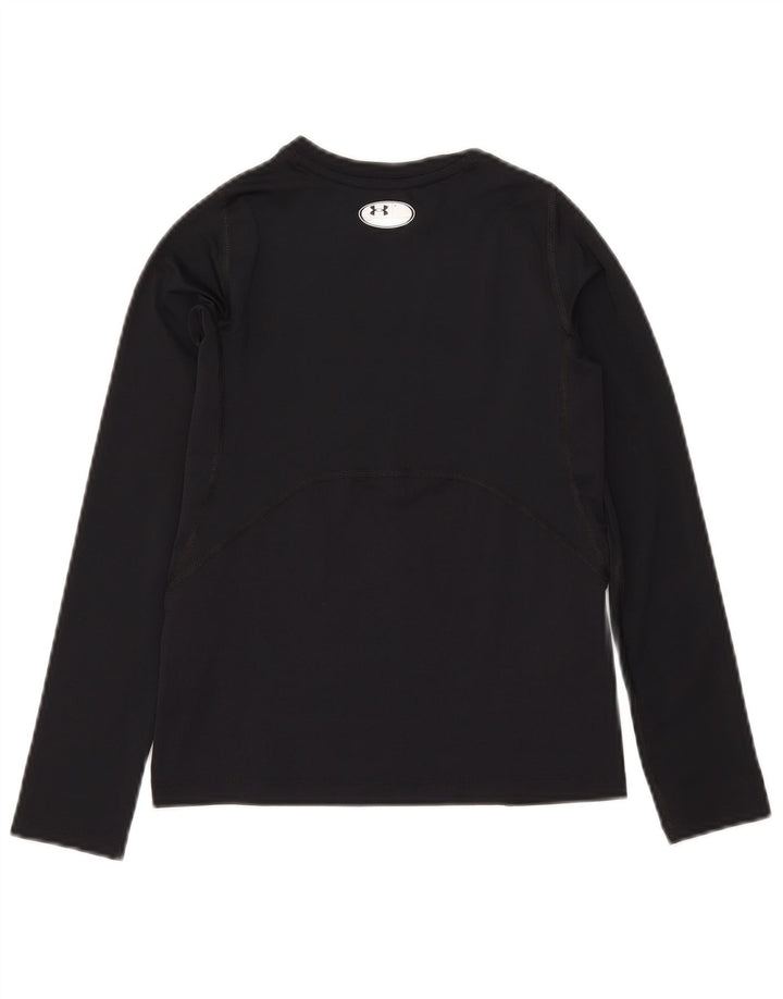 Under Armour Boys Heat Gear Top Long Sleeve 9-10 Years Medium Black