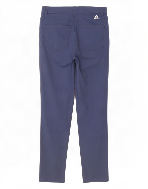 Adidas Mens Slim Casual Trousers W32 L30 Blue Polyamide